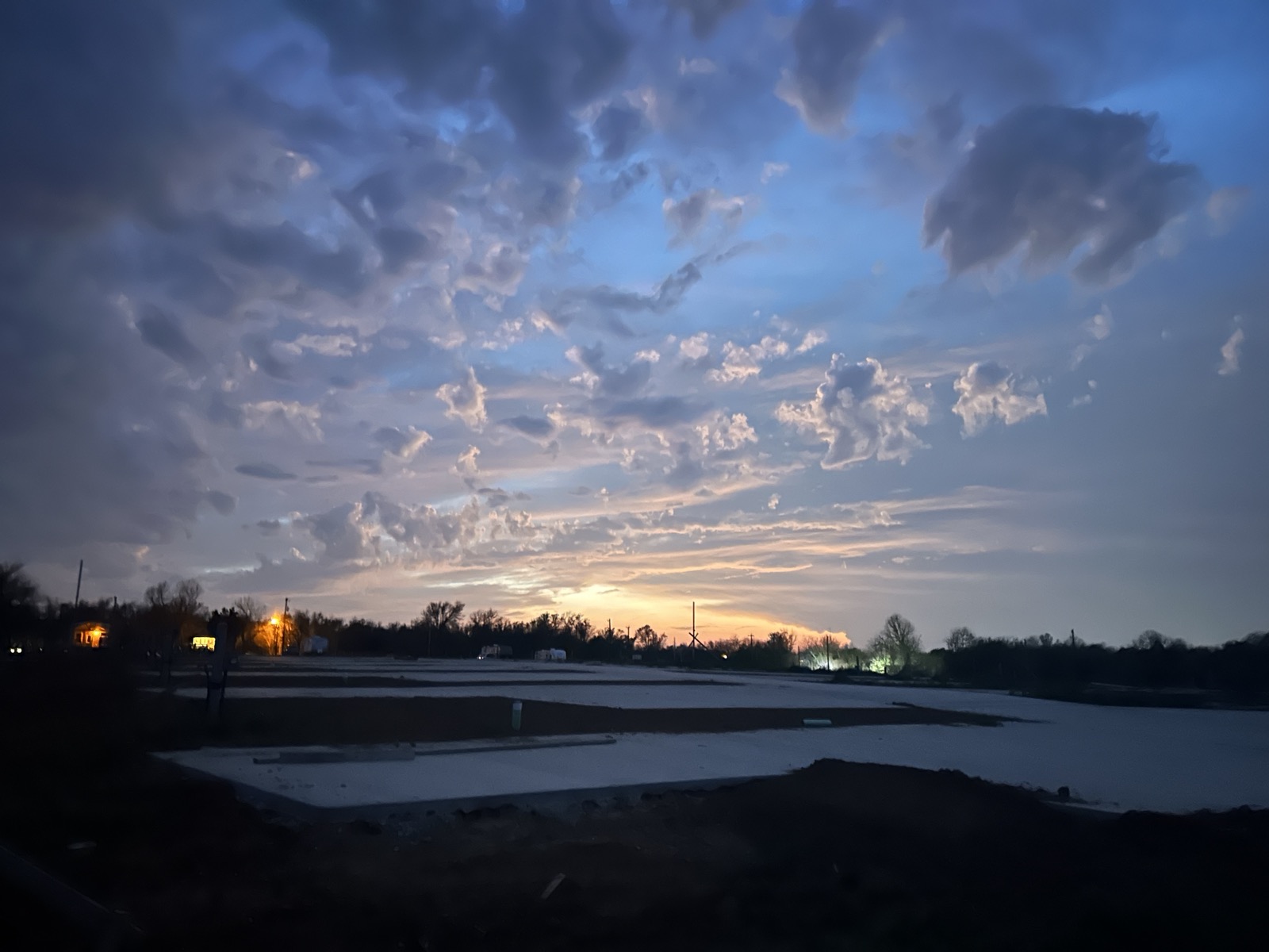 Spacious RV park with concrete lots and roads